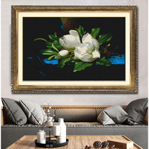 ABV Old three cross stitch 2020 new cotton thread embroidery precision printing full embroidery flower blooming magnolia