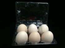 Manufacturers direct selling 6 medium - sized egg - toilet yolk egg - box - leather box transparent plastic button