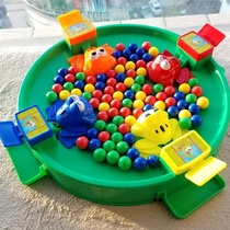 Frog eating beans little frogs swallowing pearls little frogs eating beans decompression leisure brain table game parent-child toy Y1