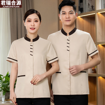 Clean clothes short-sleeved women Hotel hotel rooms aunt work clothes community property cleaners housekeeping tooling summer