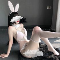 The Obediently Rabbit girl conjoined the crotch swimsuit Soft Sister Death Cuts water suit tail mesh Lace Clairvoyines Perspective Uniform
