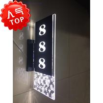 Hot selling LED bright side stand-up ultra-thin double-sided men's and women's toilet department door number plate acrylic light box