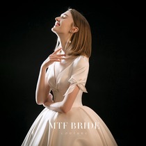 Man Tingfang (Miss Gerry)wedding dress 2021 new bride thin court French satin wedding dress simple