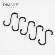 Tima black kitchen pendant matching S hook multifunctional kitchen pendant adhesive hook hanger stick single hook S hang