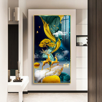 Living room corridor frescoes light extravaganza Extravaganza Decoration Painting Modern Minimalist Entrance to the end vertical version of the door Entrance Hanging Painting