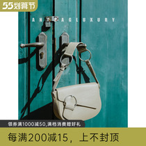 Fan-style light hearty fog noodle cow leather saddle bag armband hand single shoulder bag