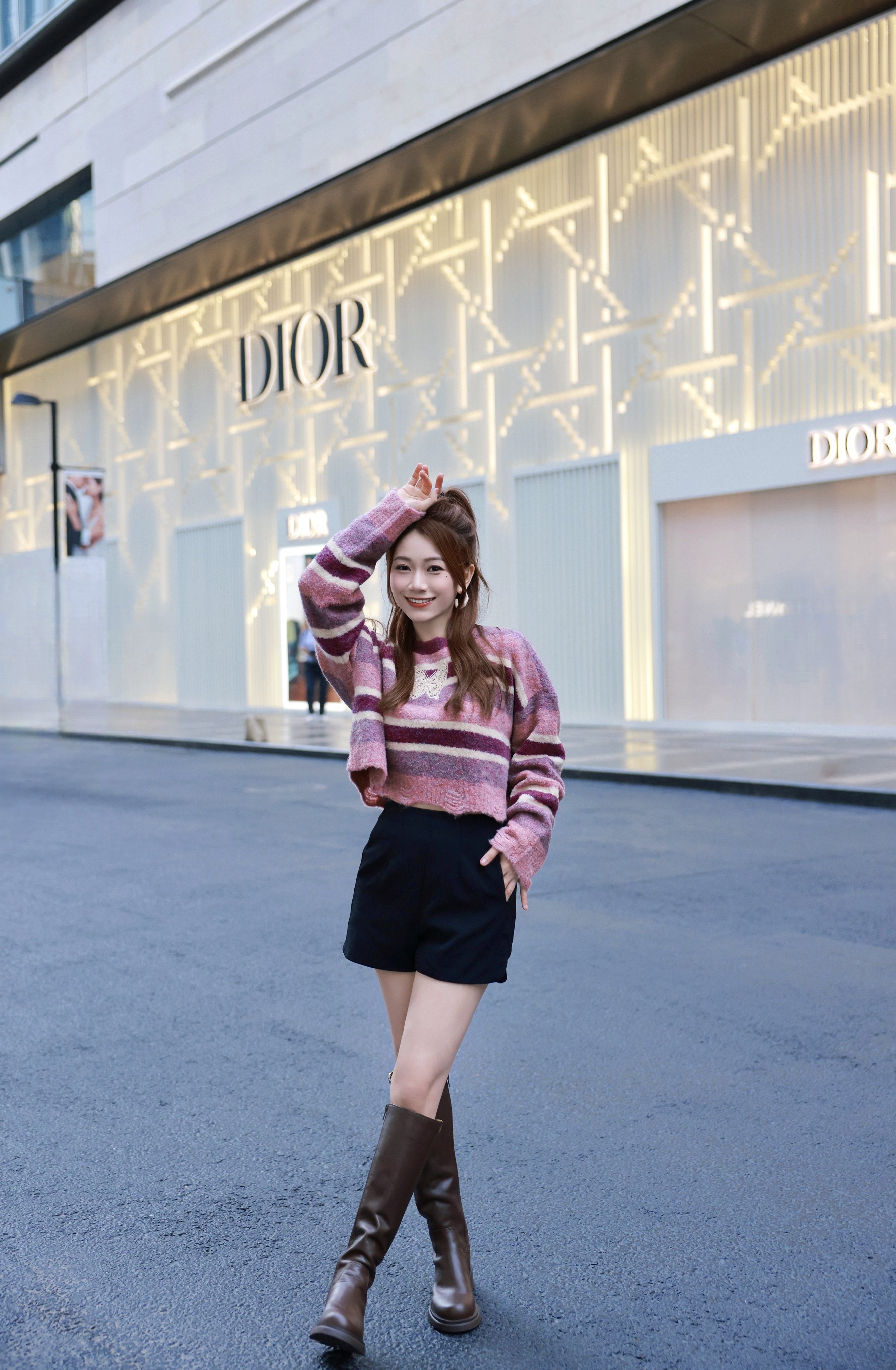 kisscat接吻猫[城市旅人]骑士靴，万茜方枪枪美洋同款真皮皮带扣复古英伦风