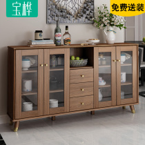 Nordic dining side cabinet Modern simple living room locker Dining room kitchen Nordic bowl cabinet Chinese light luxury wine cabinet