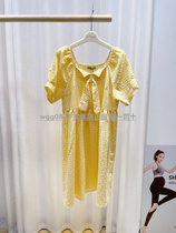 Aimei mommy 21 summer solid cute bow tie small fine fresh style pregnant woman short sleeve dress