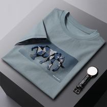 Rich Your Birds Short Sleeve T-Shirt Male Summer Tide Sign Thin mens high-end minimis about 100 hitch white printed half sleeves clothes