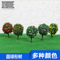 Sandbox building model material DIY manual micro landscape scene simulation finished tree trunk spherical tree model