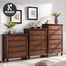 American solid wood cabinets storage cabinets bedroom cabinets against the wall multifunctional living room cabinets 6 drawers cabinets