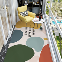 Cut pvc Balcony Ground Mat Nordic Light Lavish Full Laid Waterproof Anti-Slip Mat Summer Outdoor Sunscreen Floor Mat