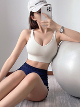 Sports Lingerie Women New V Collar Shockproof Poly-up Breast Fitness Bra outside wearing a yoga bra sucking sweat and breathable