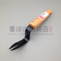 Jintian wood handle grass plucking fork grass plucking device Rooting device Lawn pick weed removal Garden weeding Digging wild vegetable tools