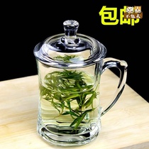 Drinking water with lid glass simple personality with household Cup insulation men colorless transparent portable