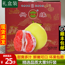 Gift box Fujian Pinghe Guanxi red heart honey pomelo fresh 9kg of seasonal sweet grapefruit fruit Shunfeng