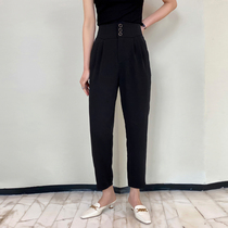 Fashion West Dress Pants Woman High Waist Display Slim Fit Slim Fit Pants 2021 Spring Summer New European Station Temperament European Goods Tide