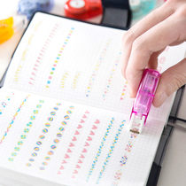 Japan PLUS Plus Mini Trim With DIY Handbook Journal Photo Album Color Erasable Decorative Lace Band