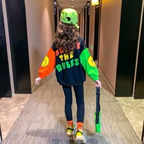 Net Red Girl set 2020 New 7 autumn 9 Tong children Sports Leisure sweater foreign style two-piece set 8 tide 11