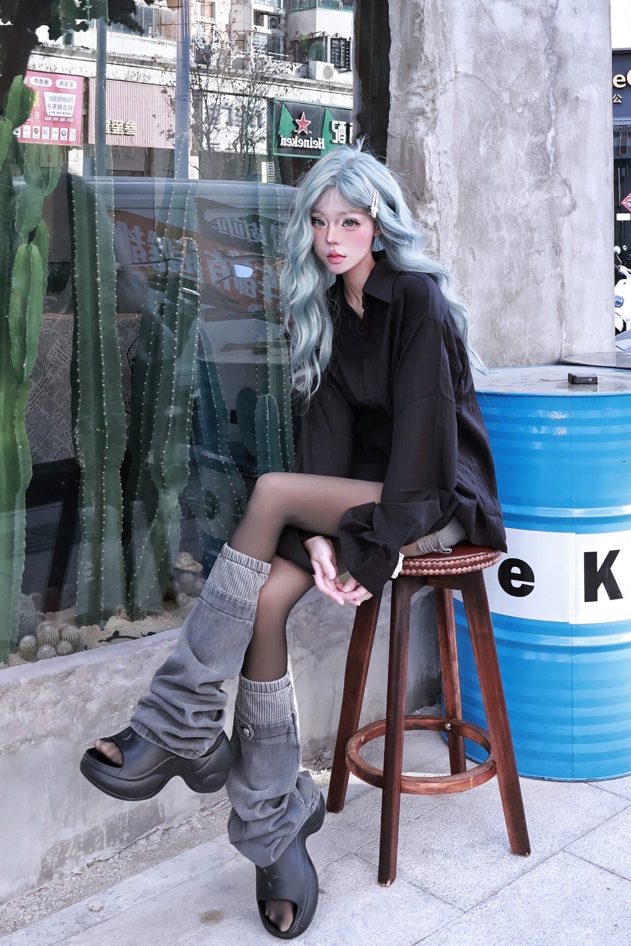 小野和子冬季黑丝光腿神器 加绒双层设计保暖不臃肿 替换装方便实用