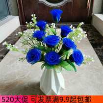 Silkscreen Flowers Blue Demonic 10 Dove Material bag Garage full of Star Accessories Leaf Silkscreen Flowers Blue Rose Handmade Silk Stocking