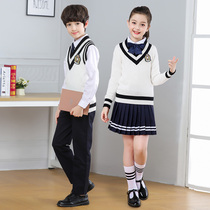  Primary and secondary school students chorus suit Performance suit Childrens poetry recitation suit Kindergarten performance suit Autumn and winter suit School uniform