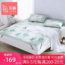 lovo Le Worm Luo Lai home textile summer cool mat Air conditioning mat Long flowering period printed ice silk mat three-piece new product