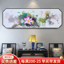 Features Octagon hanging painting hand-painted impression Lotus oil painting new Chinese living room banner bedside restaurant decoration painting