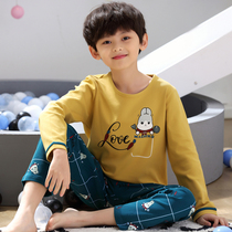 Childrens pajamas boys Spring and Autumn long sleeve cotton Children Baby home clothes winter cotton boys big childrens clothing