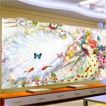 5d diamond painting 2022 New living room flowers open rich and expensive cross stitch phoenix peacock crystal point sticking diamond embroidery