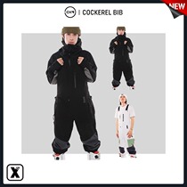 Vulnerable EXDO]W22 chick CKR veneer suspenders snow pants mens waterproof warm ski pants ski clothing equipment