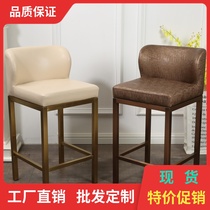 Bar Bench Backrest Bar Bench Nordic Jewelry Store Special Stool Front Desk Finish Silver High Chair Counter Bar Chair
