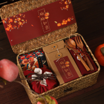 Persimmon Ruyi accompanied by hand gift Chinese gift box housewarming wedding birthday banquet business Forest Department basket Chinese style