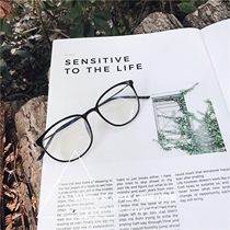 New anti-computer radiation anti-blue glasses frame female face student flat lens Ultra Light male degree glasses tide