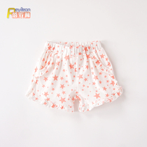 Children baby lace shorts foreign girl baby summer pants summer thin wear 0-1-3 years old can open crotch 2