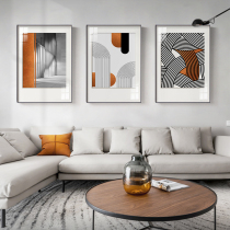 Wrong stack modern living room decoration painting restaurant creative hanging painting Orange abstract lines into the home porch mural minimalist