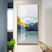 Minimalist single porch decorative painting abstract living room aisle wall landscape mural corridor balcony quiet landscape hanging painting