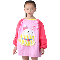 Outdoor Tour childrens apron painting clothes anti-dressing cartoon breathable waterproof eating clothes bib painting cover