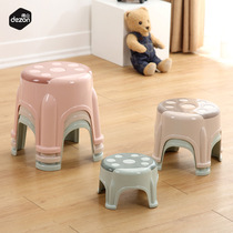 Plastic small stool bench household children's stool thickened cartoon foot anti-slip rubber stool pedal baby bath low stool