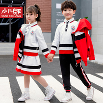 Spring and autumn new three-piece school uniform for primary school students Men and womens sports class uniform Childrens British College wind garden uniform