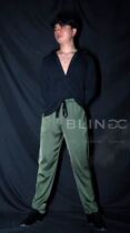 BLINGC Latin dance mens practice pants casual versatile sense of good loose professional classic dance clothes 2101