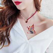 3D stereoscopic butterfly tattooed adhesive waterproof female emulation Persistent collarbone hand back meritocratic and persistent easy to clean