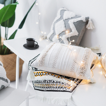 Pillow pillow case waist pillow waist pillow simple Nordic cute living room office large sofa cushion back pillow