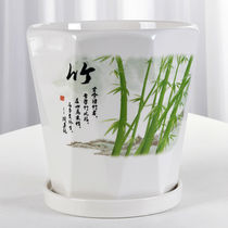 Large flower pot ceramic large extra large Chinese style flower plate indoor simple European creative multi-meat Green Plant Pot Pot