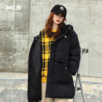 MLB official mens and womens down jacket long hooded loose warm sports leisure trend autumn and winter New DJZ5