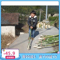 One wheel trolley toy kindergarten toy interactive toy bamboo pole cart children toy