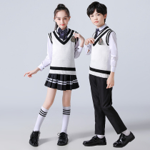 Childrens performance clothing chorus clothing primary and secondary school students poetry recitation clothing school uniform kindergarten garden clothing class clothing suit British style