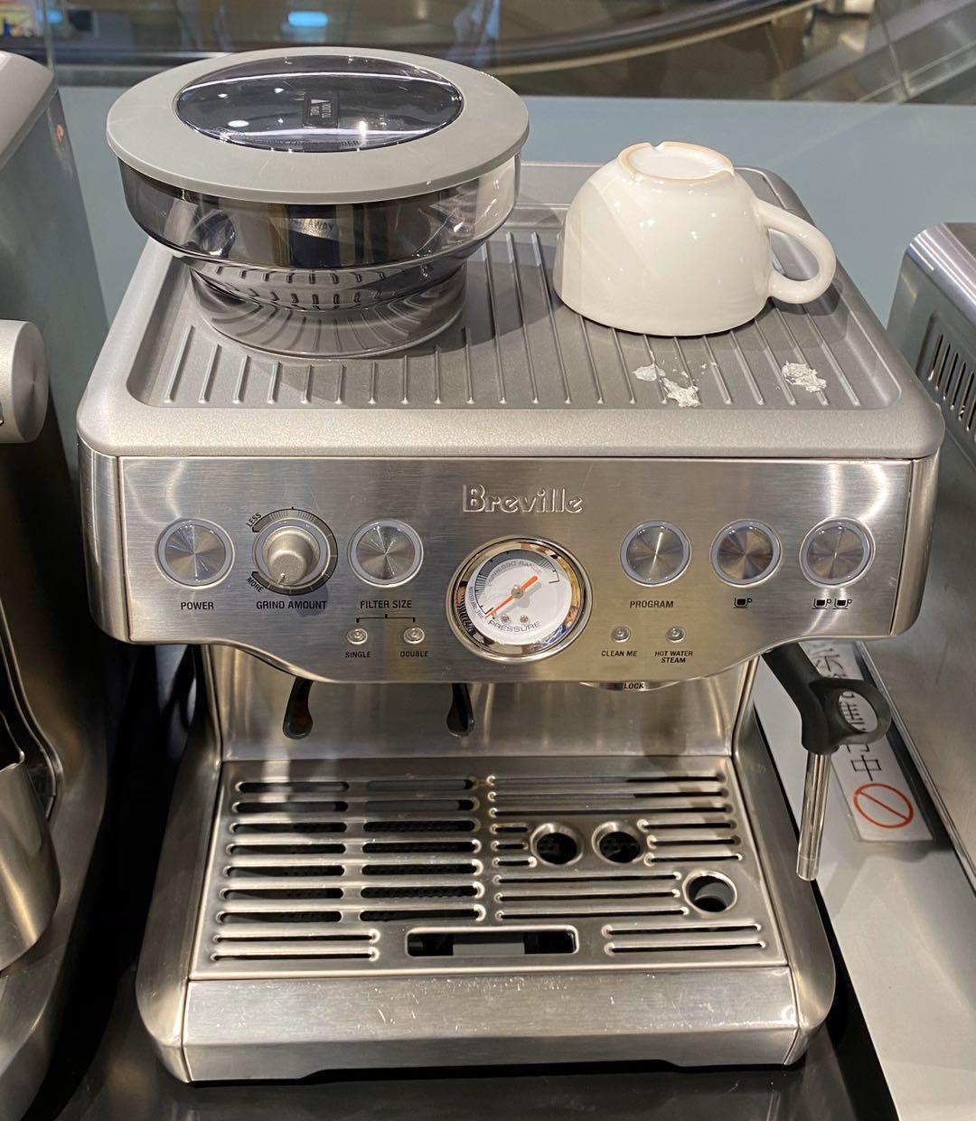 Breville Platinum Rich BES870 Espresso Coffee Maker 18 segment grinding degree tuned stainless steel steam bar