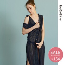 Forbedevellow Hollowed-out Cardiovert Dress Resort Beach Swimsuit Bikini Outskirt Hooded Sweatshirt Sexy Woman